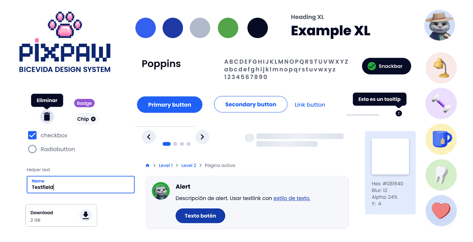 Vista del Design System de BICE Vida